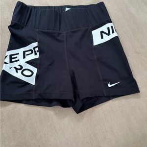Nike Black and White Athletic Shorts Moisture-Wicking